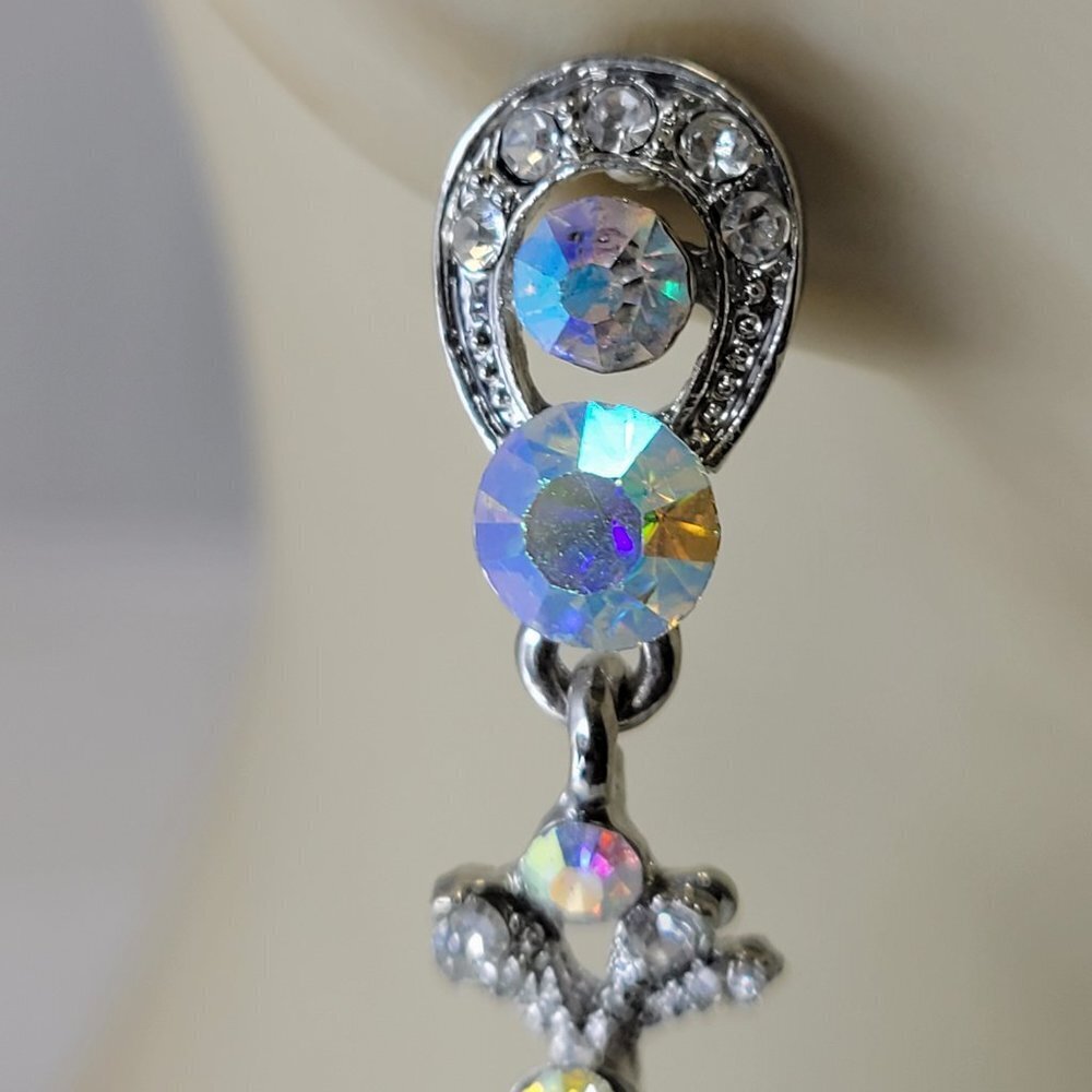 Crystal Rhinestone Earrings - Picture 4 of 13